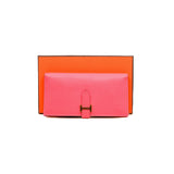 thumbnail Bearn Soufflet Mysore Leather Rose Azalee Wallet GHW X Stamp - L'UXE LINK