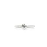 thumbnail wedding ring pt950 platinum and solitaire 0.41ct H color VS2 clarity - L'UXE LINK