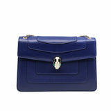 thumbnail SERPENTI DOUBLE FLAP CHAIN BAG DARK BLUE GHW - L'UXE LINK