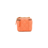 thumbnail Mini Pearl Crush Orange Clair Vanity With Chain GHW Seri P2JUXXXX - L'UXE LINK