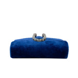 thumbnail Dionysus Blue Velvet Super Mini Bag Ruthenium Hardware - L'UXE LINK