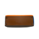 thumbnail Kelly 35 Togo Leather In Orange/Brown PHW P Stamp - L'UXE LINK