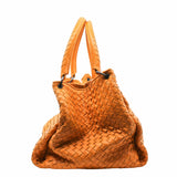 thumbnail Intrecciato Shoulder Bag Woven Leather yellow Gun Metal - L'UXE LINK