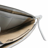 thumbnail TRI-FOLD Clutch on Chain Supple Natural Calfskin leather Cloud blue phw - L'UXE LINK