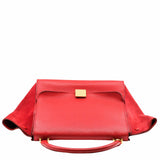 thumbnail trapeze bag medium leather red ghw - L'UXE LINK