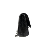 thumbnail 2.55 Reissue 227 Double Flap Bag Black Calf Ruthenium Hardware Seri #Lu3 - L'UXE LINK