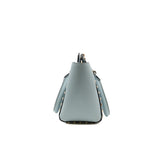 thumbnail small tote with rockstuds in leather blue ghw - L'UXE LINK