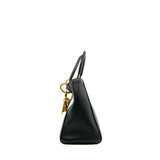 thumbnail Medium Lady Dior Wheel Of Fortune Black Printed Leather Handbag GHW With Strap - L'UXE LINK