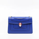 thumbnail serpenti forever bag large blue with red purple eyes buckle ghw - L'UXE LINK