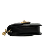thumbnail Resin And Pearl Black Calfskin Quilted CC Flap Bag GHW Seri 30 - L'UXE LINK