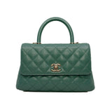 thumbnail small coco handle in caviar light green ghw - L'UXE LINK