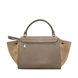 thumbnail trapeze medium in leather beige/suede phw - L'UXE LINK