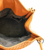 thumbnail Intrecciato Shoulder Bag Woven Leather yellow Gun Metal - L'UXE LINK