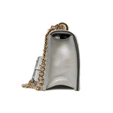 thumbnail Medium Diorama In Metallic Silver Calfskin Handbag GHW - L'UXE LINK