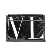 thumbnail vt clutch black patent with tn logo white - L'UXE LINK