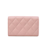 thumbnail CC Stars In Pink Lambskin Flap Snap Wallet PHW - L'UXE LINK