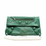 thumbnail clutch leather green phw - L'UXE LINK
