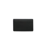 thumbnail Black Calfskin Trifold Snap Flap Long Wallet PHW - L'UXE LINK