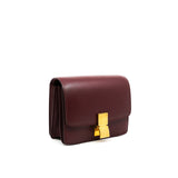 thumbnail small CLASSIC BAG IN BOX CALFSKIN BURGUNDY ghw - L'UXE LINK
