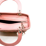 thumbnail medium lady dior in pink lambskin phw #2012