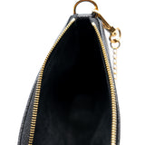 thumbnail Mini Pochtette Accessories In White Logo Black Leather - L'UXE LINK