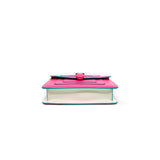 thumbnail serpenti forever crossbody chain bag in leather hot pink/white ghw