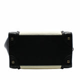thumbnail LUGGAGE BAG MICRO LEATHER WHITE BLACK GHW - L'UXE LINK
