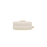 thumbnail mini vanity box with pearl cc buckle chain bag in lambsbkin White ghw #XG
