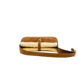 thumbnail le 5 A 7 in brown suede and shearling ghw