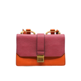 thumbnail Madras Bandoliera Bag Fuoco Cielo Goatskin Leather orange mix rose GHW - L'UXE LINK