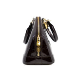 thumbnail Alma BB Monogram Vernis Leather In Amarante Red Handbag GHW With Strap - L'UXE LINK