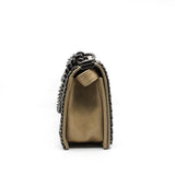 thumbnail Old Medium Leboy In Beige Calfskin Leather Chained Flap Bag PHW Seri 21 - L'UXE LINK