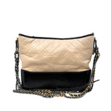 thumbnail Medium Gabrielle In Beige/Black Calfskin Leather Hobo Bag Multi Hardware Seri 28 - L'UXE LINK