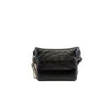 thumbnail Medium Gabrielle Black In Aged Calfskin Hobo Bag Multicolor Hardware Seri 28 - L'UXE LINK