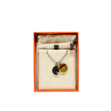 thumbnail Carrousel Silver Brown Metal Buffalo Horn S Pendant Necklace PHW - L'UXE LINK