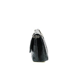 thumbnail 2.55 Reissue Black Aged Calfskin 225 Double Flap Bag Ruthenium Hardware Seri 13 - L'UXE LINK