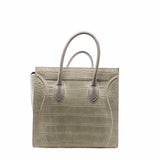 thumbnail Luggage Bag medium Crocodile Embossed Phantom grey ghw - L'UXE LINK