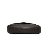 thumbnail College Medium In Quilted Calfskin Leather Dark Grey Silver - L'UXE LINK