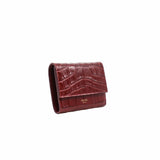 thumbnail compact wallet brown crocodile printed ghw - L'UXE LINK