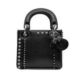 thumbnail Limited Mini Lady With Crystal And Stud In Lambskin Black PHW 2016 - L'UXE LINK