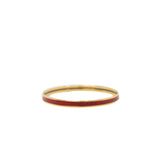 thumbnail Enamel Red/Gold Uni Bangle Bracelet - L'UXE LINK
