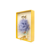 thumbnail owl bag charm in blue purple fur ghw