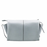 thumbnail TRI-FOLD Clutch on Chain Supple Natural Calfskin leather Cloud blue phw - L'UXE LINK