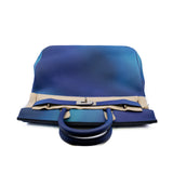 thumbnail Birkin 40 HAC Cosmos Togo Leather Bleu Nuit PHW D Stamp - L'UXE LINK