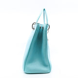 thumbnail Medium Diorissimo Mint Blue/Grey Calfskin Handbag PHW With Strap - L'UXE LINK