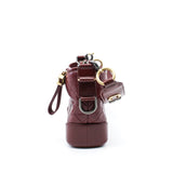 thumbnail Small Gabrielle In Red Aged Smooth Calfskin Quilted With Logo Handle Strap Limited Hobo Bag GHW Seri 30 - L'UXE LINK