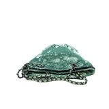 thumbnail Sequin logo shopping tote black green