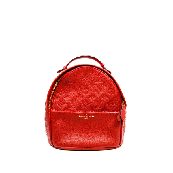 louis vuitton backpack red Monogram Empreinte Red Calfskin Leather Sorbonne Backpack GHW – L'UXE LINK