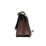 thumbnail Small Kan I Nude Pink Calfskin Scalloped Studded Shoulder Bag - L'UXE LINK