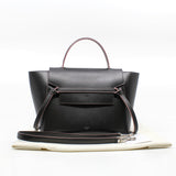 thumbnail Mini Belt Bag In Smooth Calfskin Dark Brown/Pink Handbag PHW With Strap - L'UXE LINK
